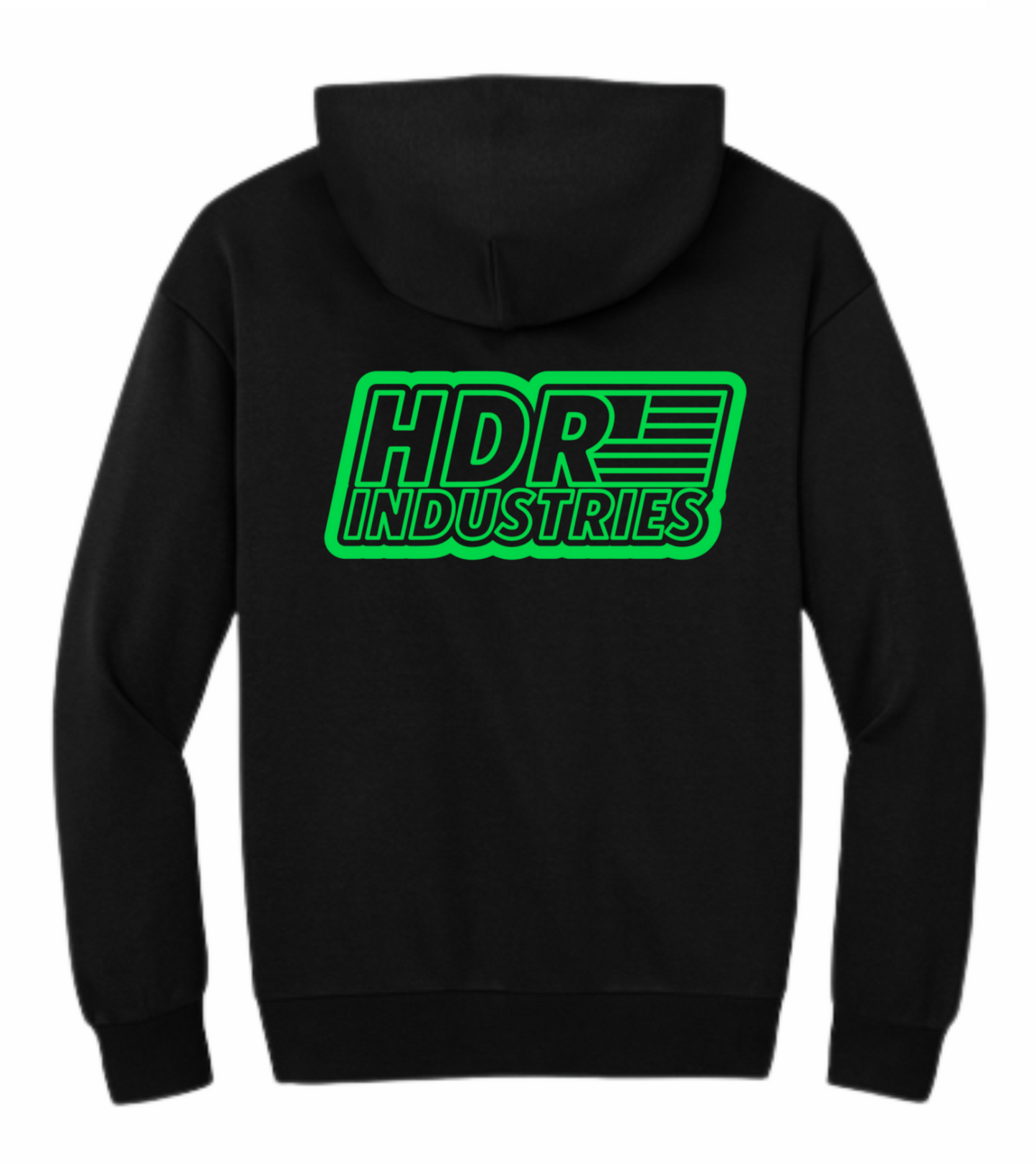 HDR INDUSTRIES STANDARD BLACK HOODIE (Variable Color Logos)