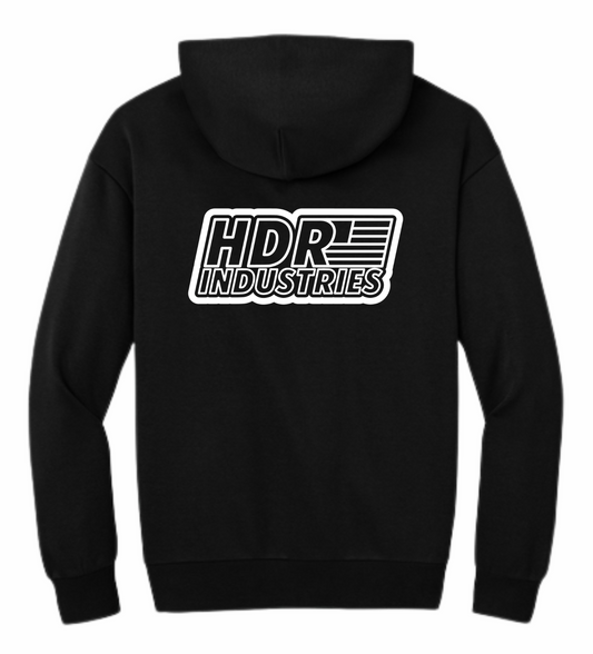 HDR INDUSTRIES STANDARD BLACK HOODIE (Variable Color Logos)
