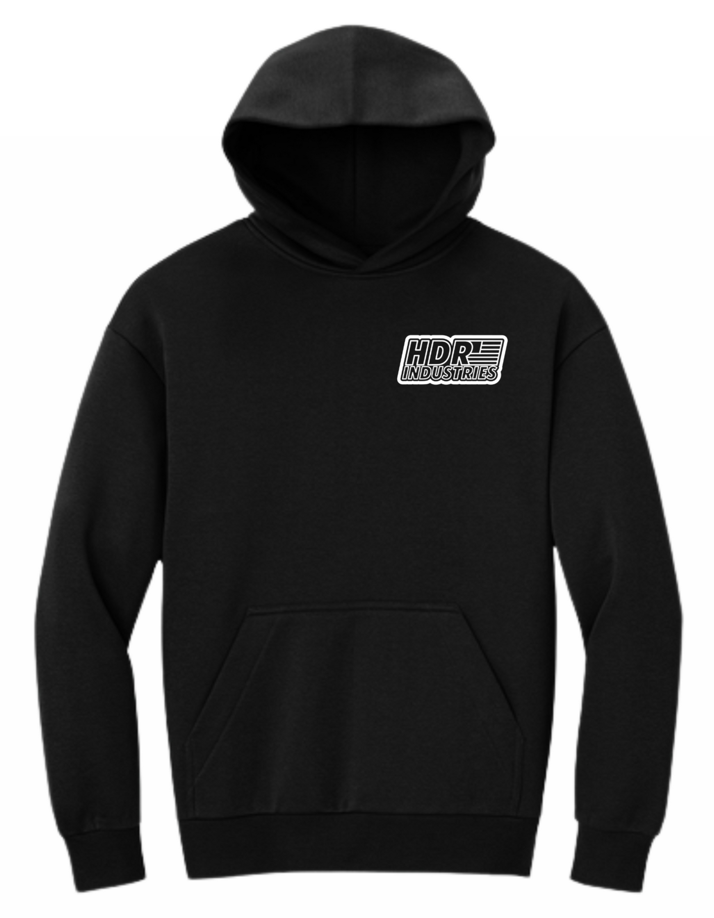 HDR INDUSTRIES STANDARD BLACK HOODIE (Variable Color Logos)