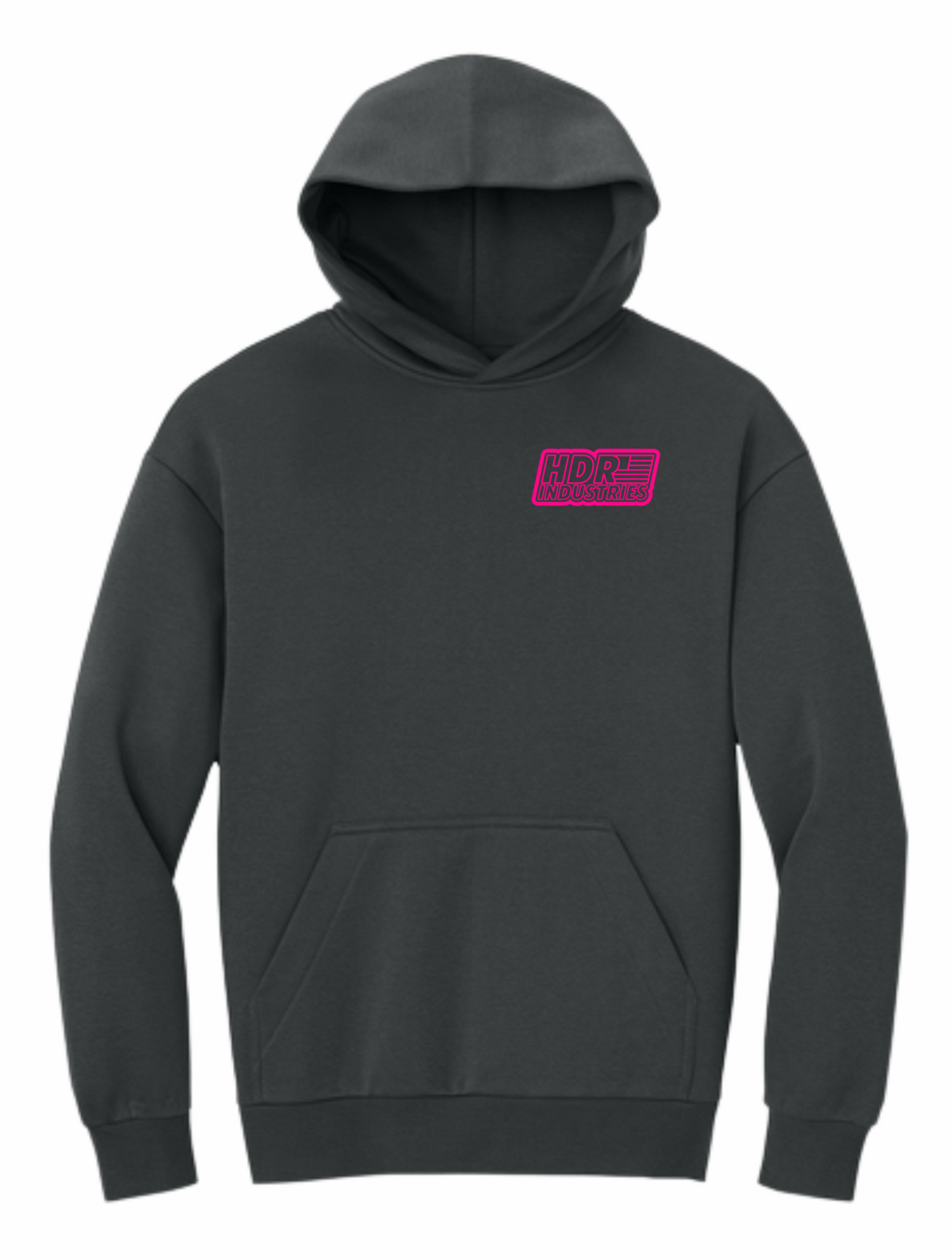 HDR INDUSTRIES STANDARD CHARCOAL HOODIE (Variable Color Logos)