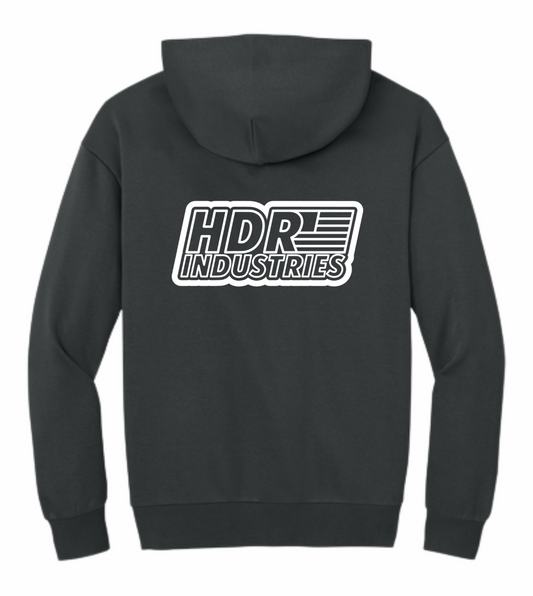 HDR INDUSTRIES STANDARD CHARCOAL HOODIE (Variable Color Logos)