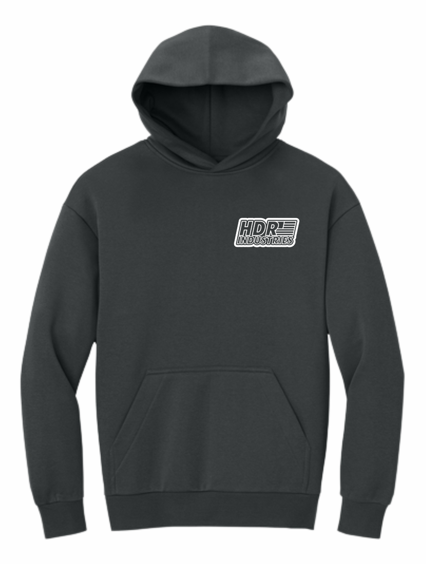 HDR INDUSTRIES STANDARD CHARCOAL HOODIE (Variable Color Logos)