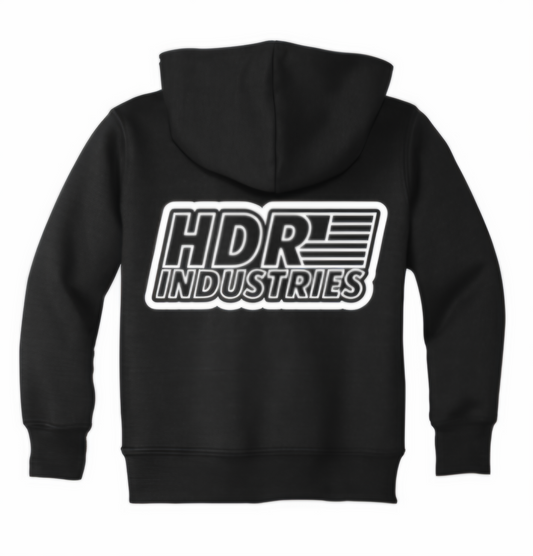 HDR INDUSTRIES TODDLER HOODIE BLACK (White Logo)