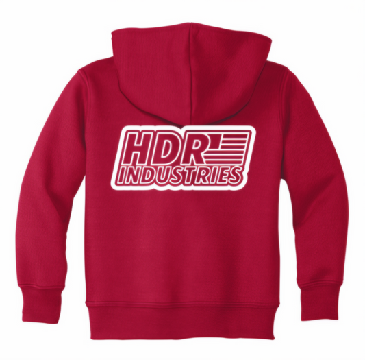 HDR INDUSTRIES TODDLER HOODIE RED (White Logo)