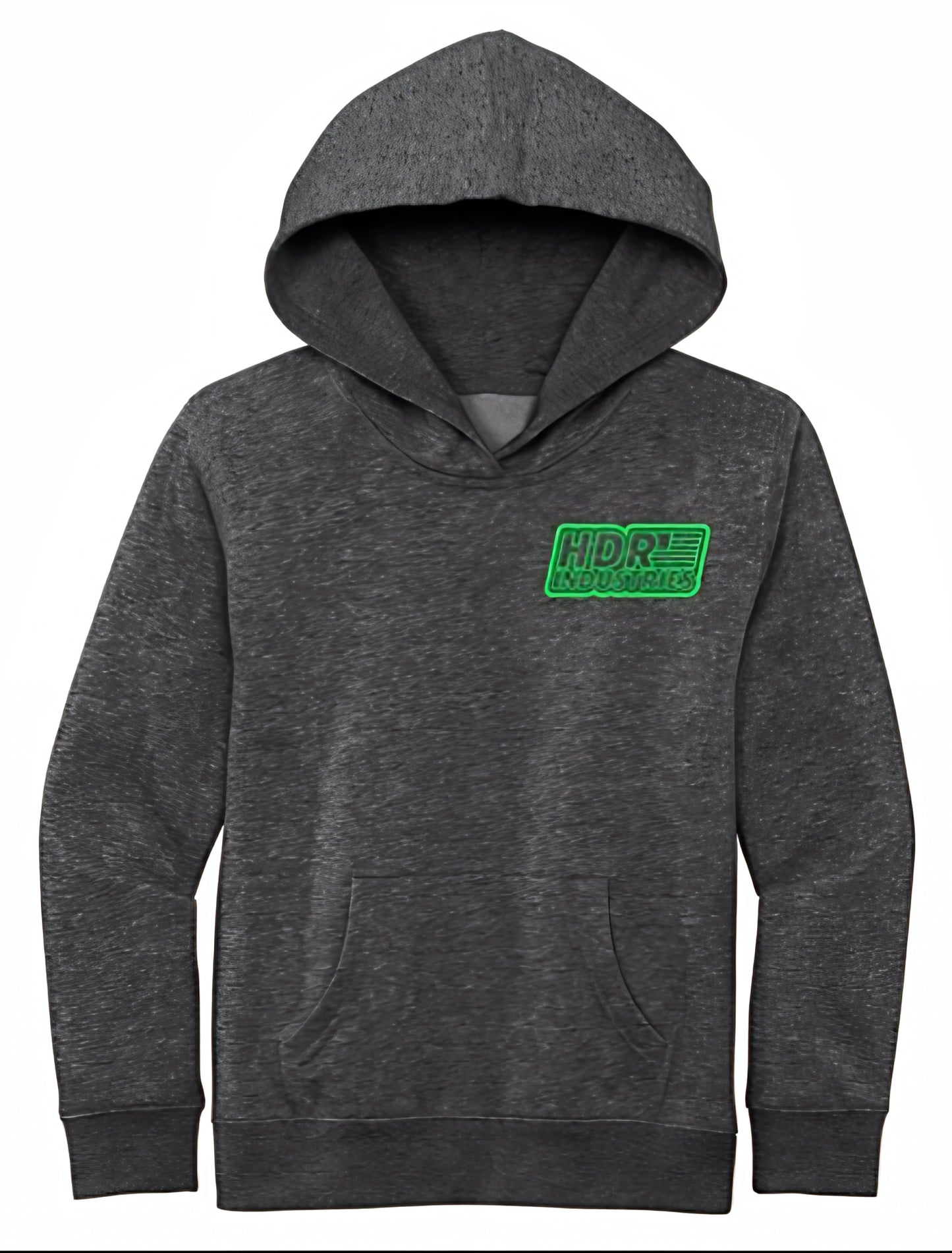 HDR INDUSTRIES STANDARD KIDS CHARCOAL HOODIE (Variable Color Logos)
