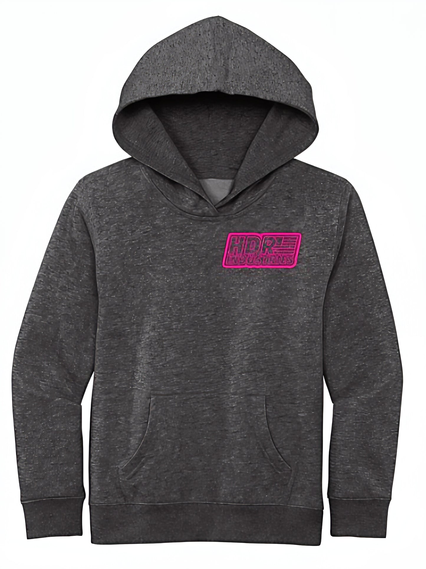 HDR INDUSTRIES STANDARD KIDS CHARCOAL HOODIE (Variable Color Logos)