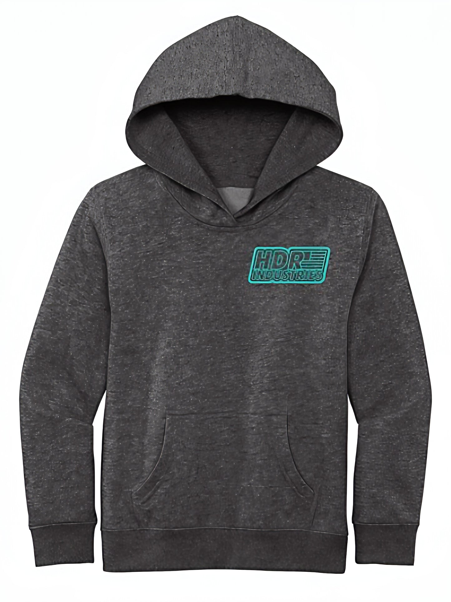 HDR INDUSTRIES STANDARD KIDS CHARCOAL HOODIE (Variable Color Logos)