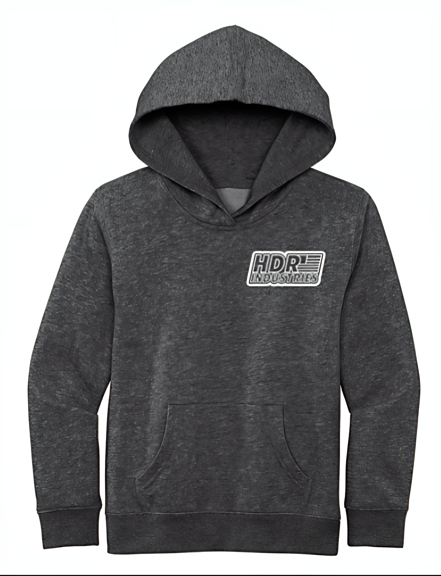 HDR INDUSTRIES STANDARD KIDS CHARCOAL HOODIE (Variable Color Logos)