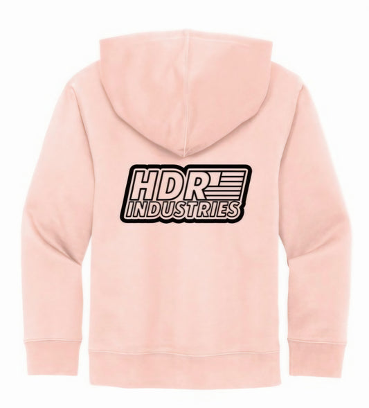 HDR INDUSTRIES STANDARD KIDS ROSEWATER PINK HOODIE (Variable Color Logos)