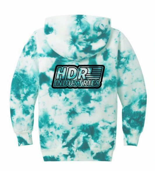 HDR INDUSTRIES STANDARD KIDS TEAL TIE DIE HOODIE