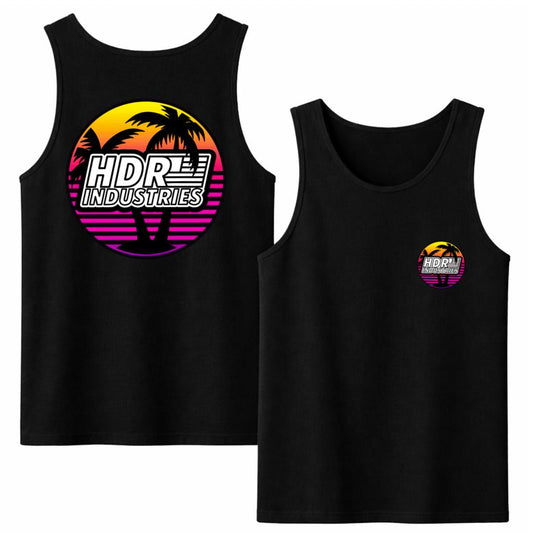 RETRO EDITION Palm Logo Tank Top Black