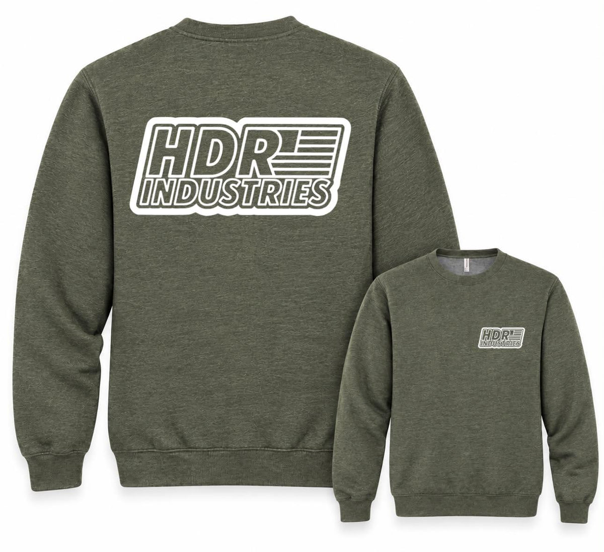 HDR INDUSTRIES ARMY HEATHER CREW NECK