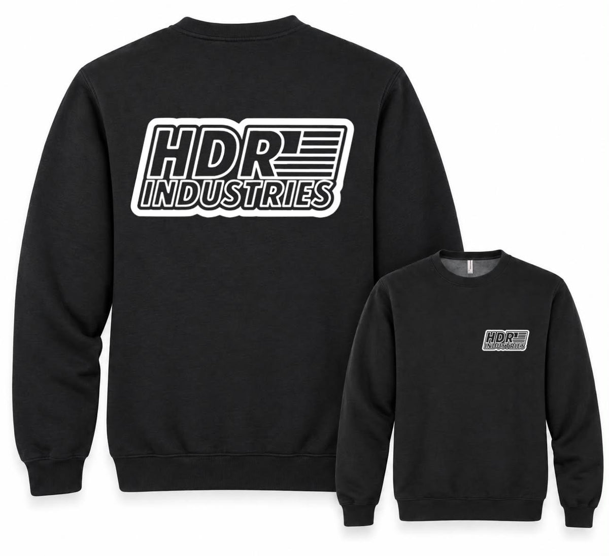 HDR INDUSTRIES BLACK CREW NECK