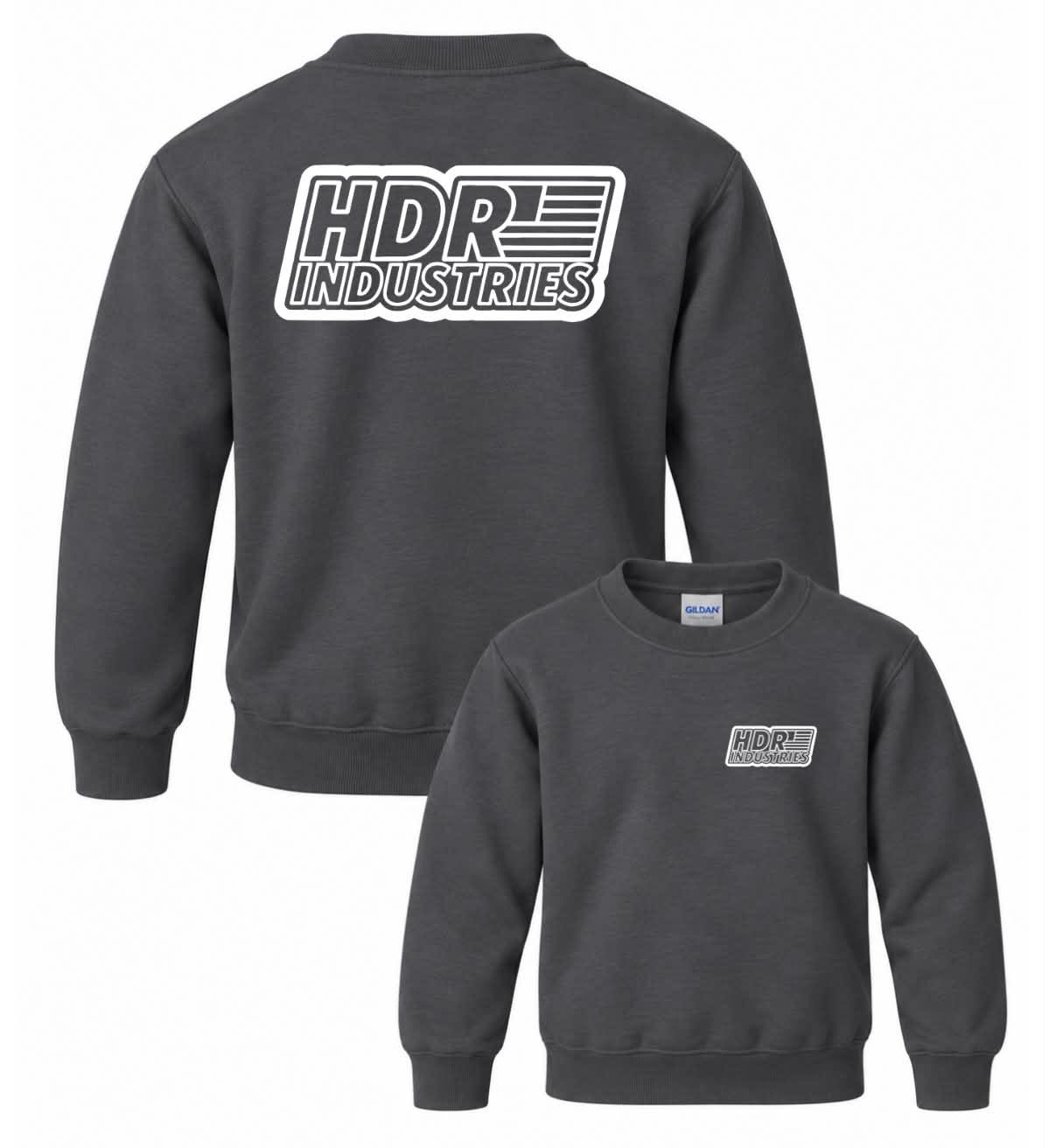 HDR INDUSTRIES KIDS DARK HEATHER CREW NECK