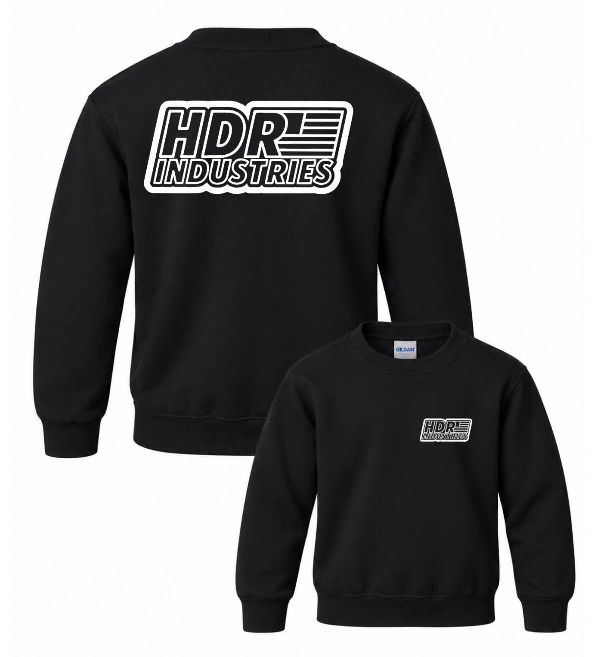 HDR INDUSTRIES KIDS BLACK CREW NECK